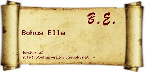 Bohus Ella névjegykártya